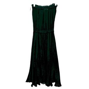Uma and leopold black Jasmine Midi Dress Elasticated bust & waste Boho Bohemian